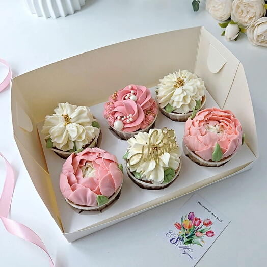 Набор капкейков 6 шт ассорти