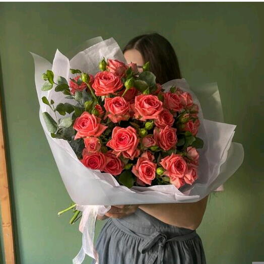Букет Ярких кустовых роз 🌹🎀
