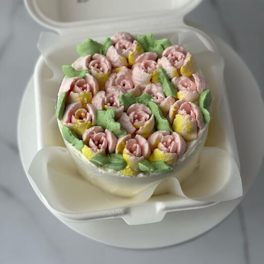 Бенто торт на 8 марта тюльпаны бенто-торт с 8 марта для девушки, маме, бабушке, жене подарок с цветами