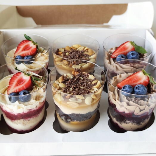 Sugar-Free, Gluten-Free Trifle Box, 6 pcs (2+2+2 Flavors)