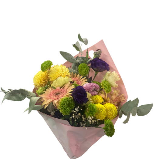 Garden Mix: Vibrant Chrysanthemum   Gerbera Bouquet