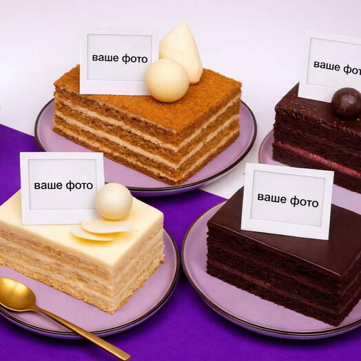 Sweet Memories Box — мини-торты с фото, романтический подарок, торт с фотографией, десерт для двоих, подарок на годовщину