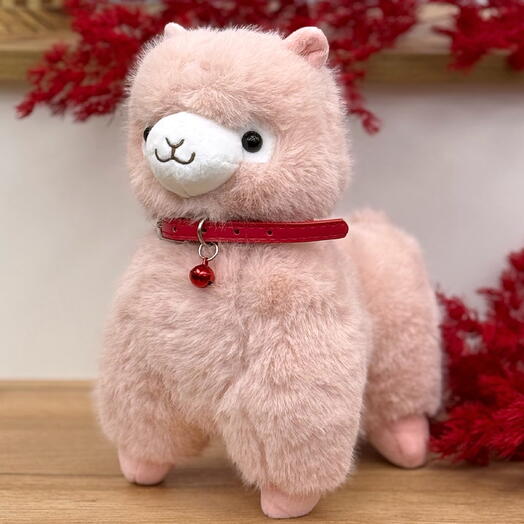 Игрушка мягкая Лама розовая