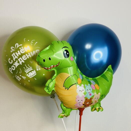 🦖 Топ Воздушные Шары Динозаврик 3 ШТ N0011/Хит Продаж