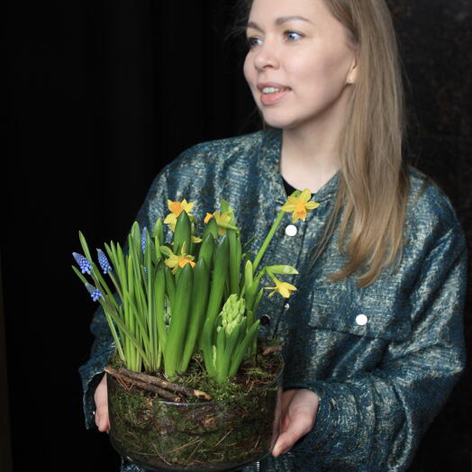 Весенний садик из первоцветов