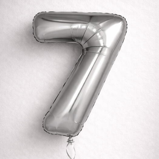 Фольгированная цифра , воздушный шар «7»