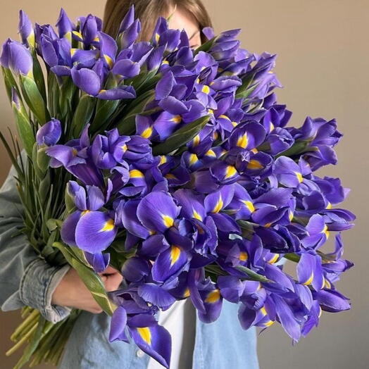 Букет XL весенний из 99 ирисов