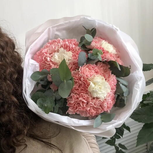 Букет ромашек из розового диантуса