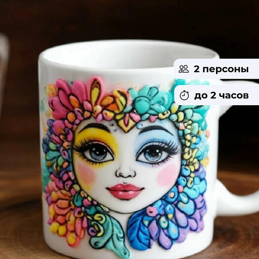 Кружкотворение. Декорирование кружки полимерной глиной или акриловыми красками