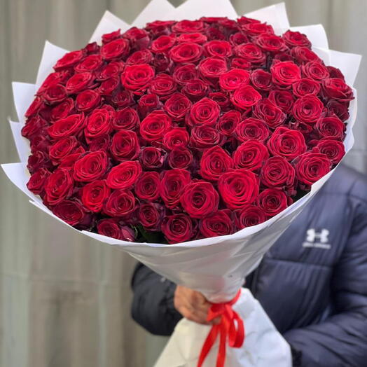 Красные Розы 101 штука