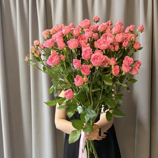 Роза кустовая под ленту, 7 шт.🎀