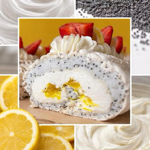 Меренговый рулет со вкусом «Мак-лимон»