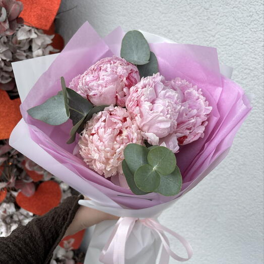 🩷Букет 3 ароматных пиона Bloom Room