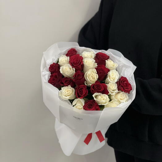 Букет из кенийских роз, 25роз, микс