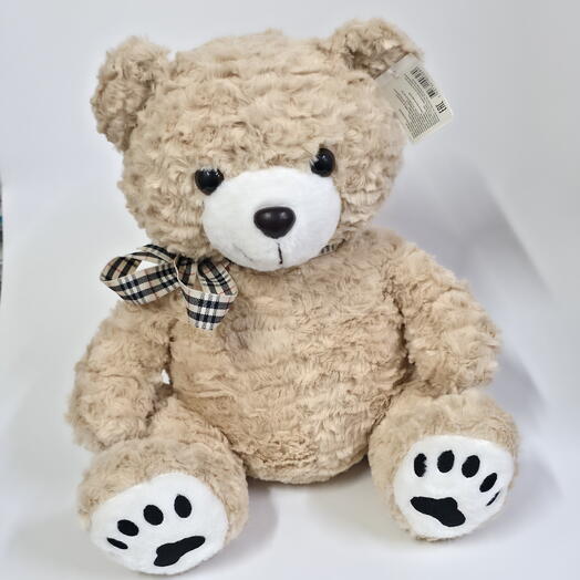 Большой плюшевый бежевый мишка🐻