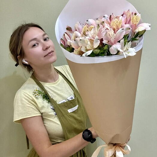 Букет из 3 шт. Розовых альстромерий