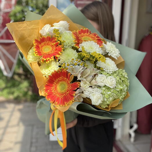 Букет сборный в герберами