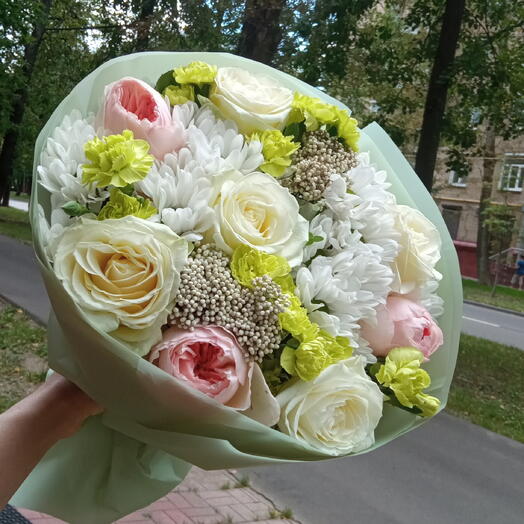 Букет с розами 💚