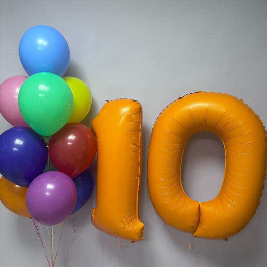 Цифры + 10 шаров