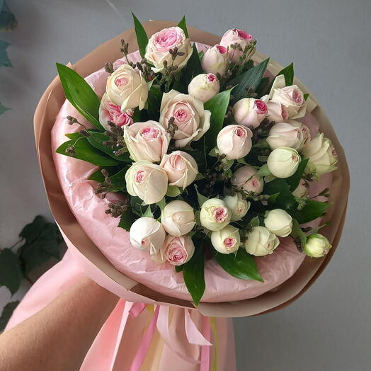 Soft feelings, букет из кустовых роз