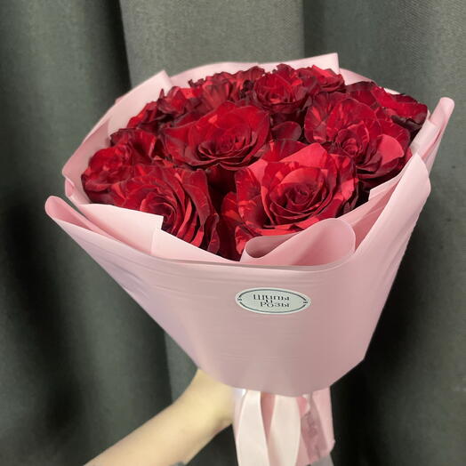 Моно букет из роз ред пантер 🌹