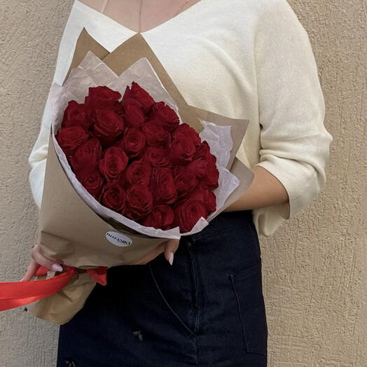Букет из красных роз (25 шт🌹)