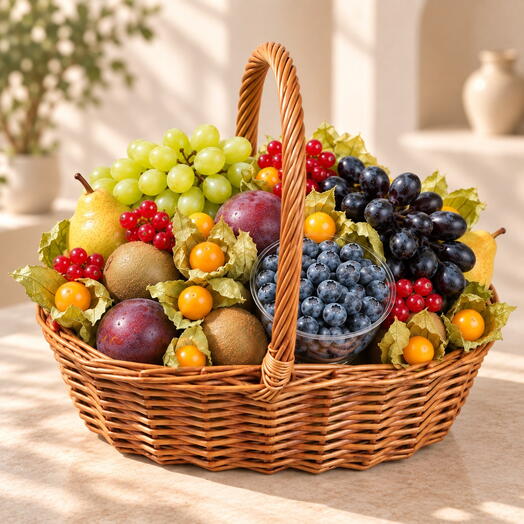 Fruit basket "Little Joy" / weight: 3.1 kg / size: 29*20*54 / fresh fruit / gift set / gift basket