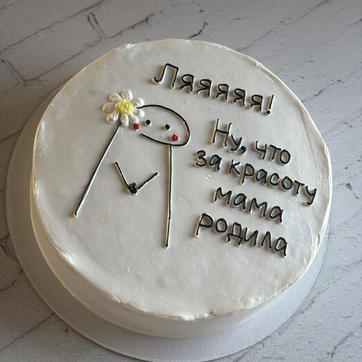 Бенто торт с простым дизайном