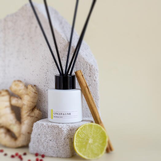 Ароматический диффузор с палочками "Имбирь и лайм" Ginger   Lime 50 мл