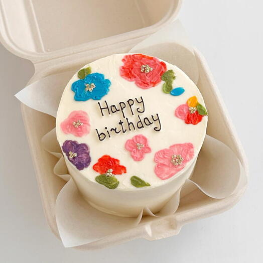 Бенто-торт, с днем рождения, happy birthday, цветы