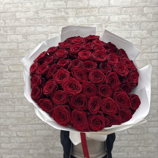 Красные розы 51 шт🌹🌹🌹
