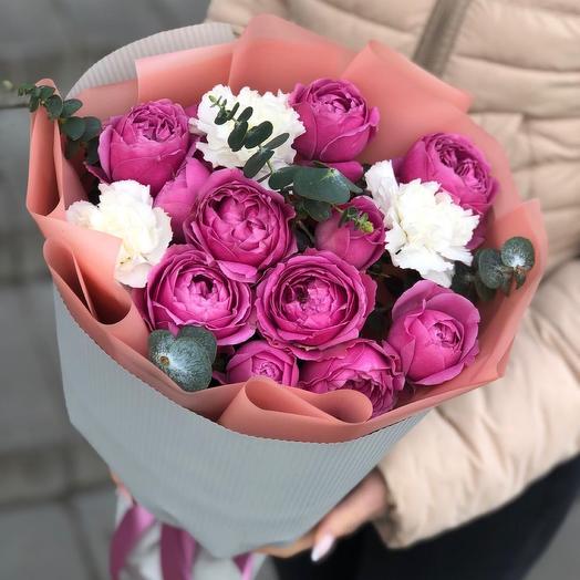 Букет из пионовидной розы S