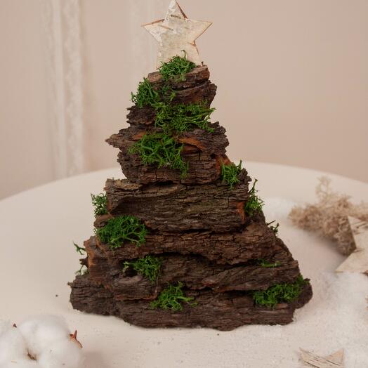 Ёлка из коры ручной работы