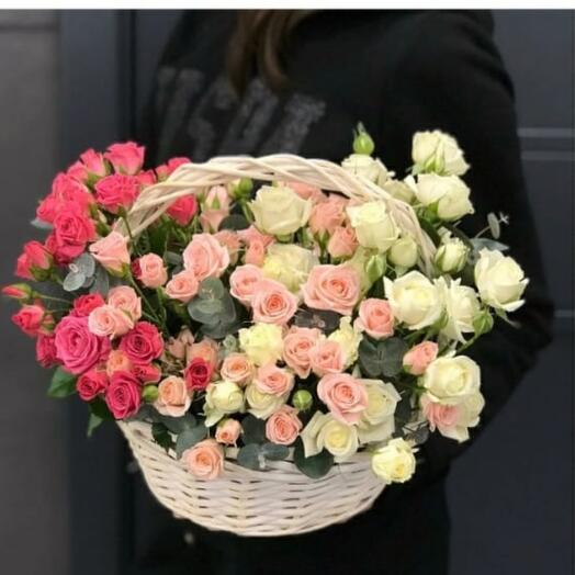 Basket with flowers
