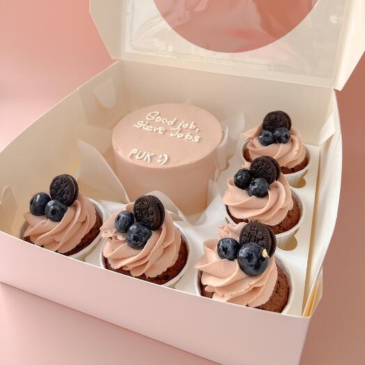 Pastel de Bento + cupcakes