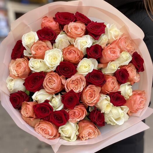 49 roses in a chic package