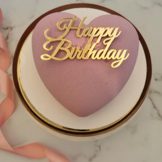 Муссовый торт Happy birthday