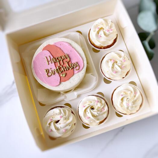 Bento cake and cupcakes