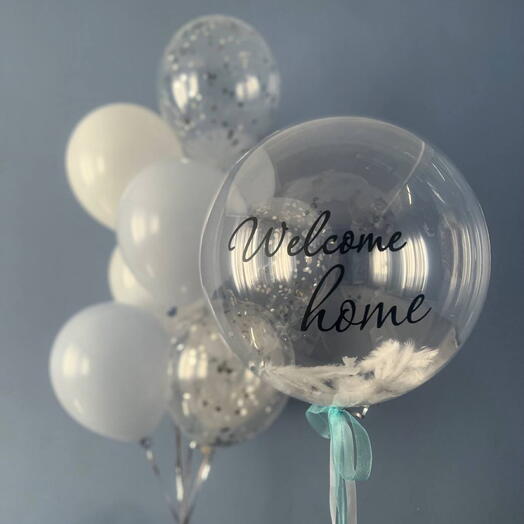 Композиция из шаров Welcome home