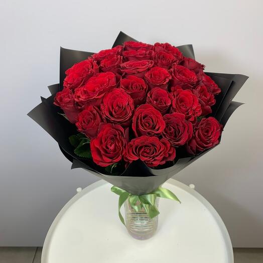 25 rosas rojas 40cm