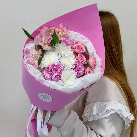 Цветочный кулёк 1, стойкий букет