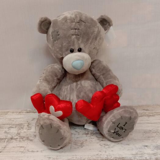Мягкая игрушка медведь с буквами LOVE