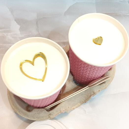 Pastel en un vaso