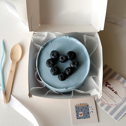 Bento cake with blueberries, бенто торт 470г