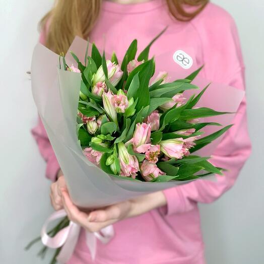 Монобукет из 7 розовых альстромерий Perfection Pink (Перфекшн Пинк)