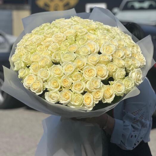 101 Роза Аваланж 80 см