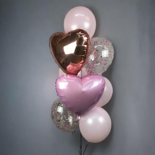 Fountain of helium balloons Air marshmallows
