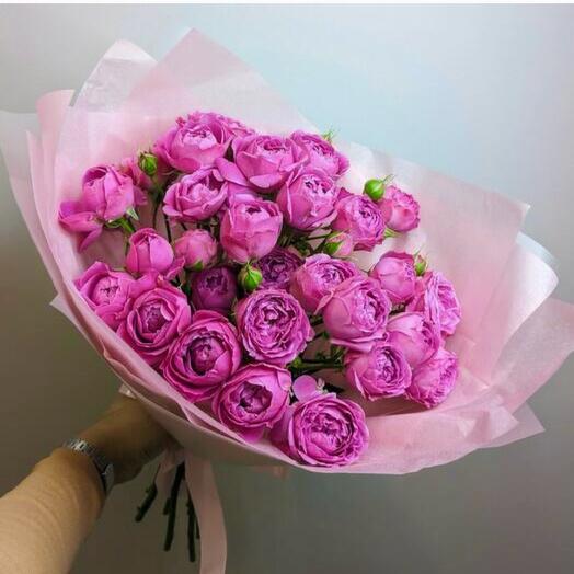 Кустовые пионовидные розы мисти баблс