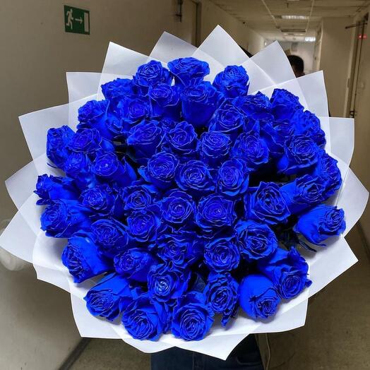 БУКЕТ ИЗ 51 СИНИХ РОЗ 💙