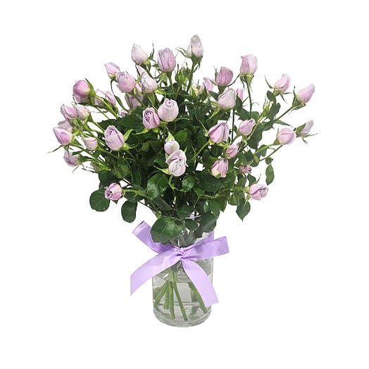 Lavender Spray Roses Vase